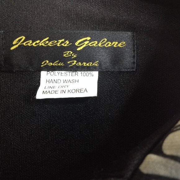 Jackets Galore Black White Embellished Zip Front Blazer Shirt Jacket M/L - Picture 3 of 10